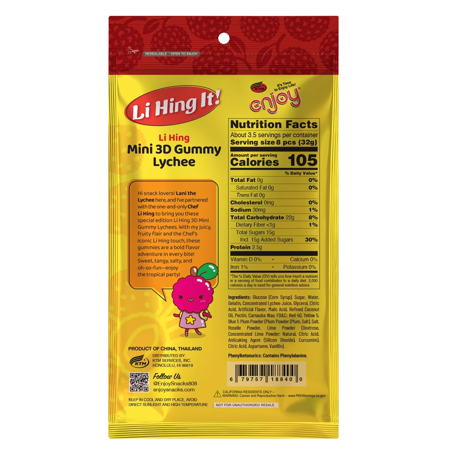 Sour Lychee (3 oz) | Enjoy Snacks
